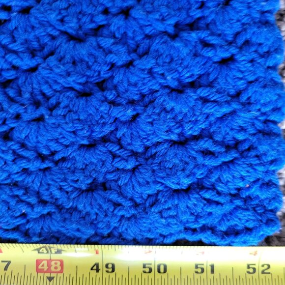 American Flag Hand Made Afghan Crochet Blanket Throw‎ Patriotic VTG USA 62"x 52" - Picture 4 of 8